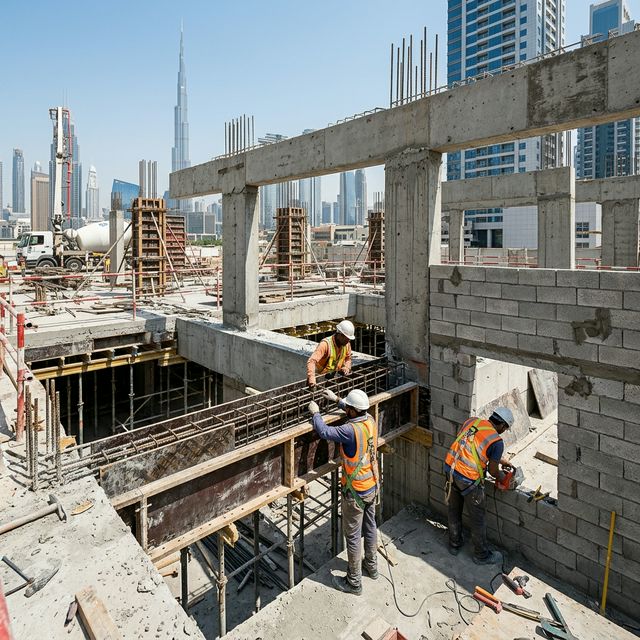 تنفيذ البناء والأعمال المدنية في دبي والشارقة